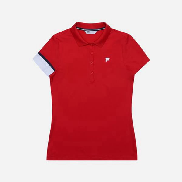 Fila Golf Basic Women's Polo Shirts - Red,NZ 721-63972